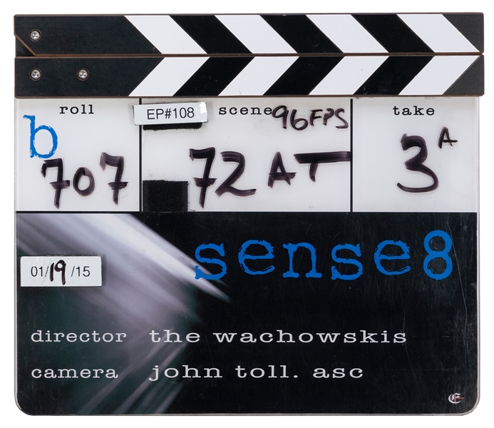  Sense8 Production-Used Clapperboard. Original acrylic clapp...