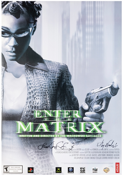  A Group of 5 Signed Enter the Matrix Posters. One sheet pos...
