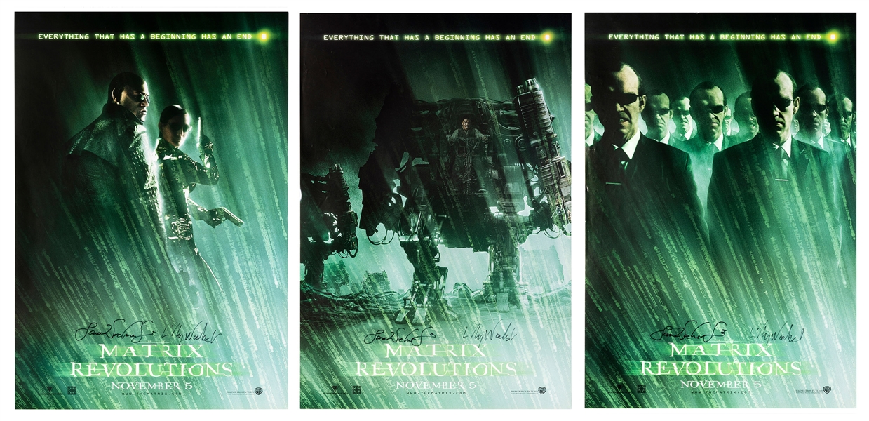  A Group of 15 The Matrix Revolutions Posters Signed by the ...