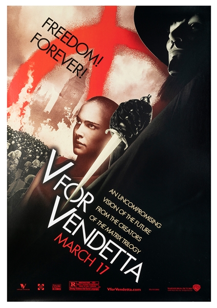 V for Vendetta One-Sheet Advance Movie Poster Lot (150+). W...