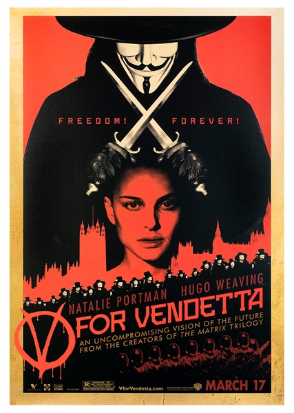  V for Vendetta One-Sheet Advance Movie Poster Lot (90+). Wa...
