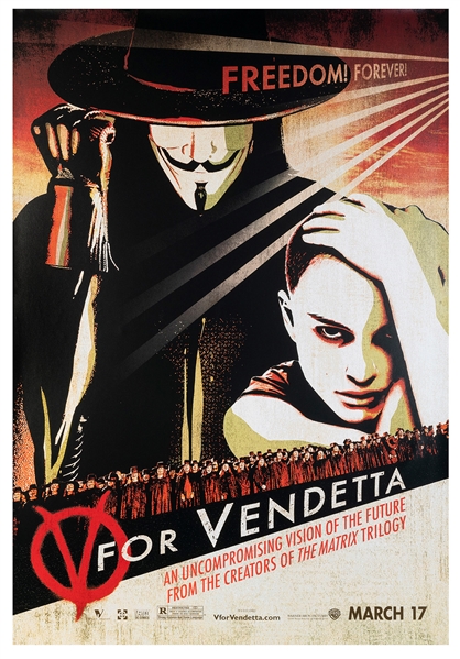  V for Vendetta One-Sheet Advance Movie Poster Lot (100+). W...
