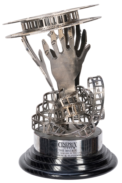  Cineprix Swisscom Award for The Matrix. 1999. Metal award d...