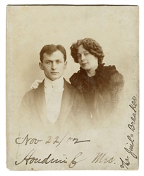  HOUDINI, Harry (Ehrich Weisz). Early Harry & Bess Houdini C...