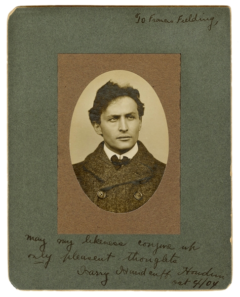  HOUDINI, Harry (Ehrich Weisz). Bust Portrait of Houdini, In...