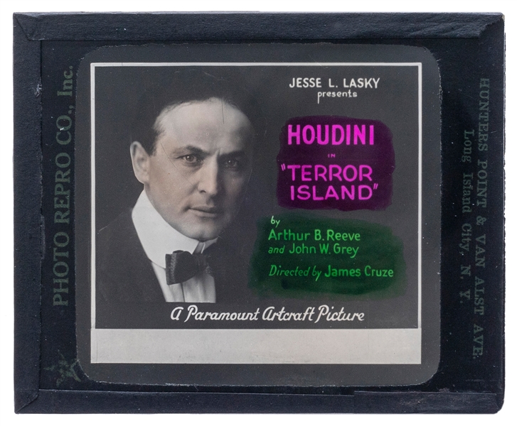  HOUDINI, Harry (Ehrich Weisz). Terror Island Hand-Tinted Mo...