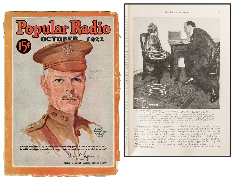  [HOUDINI] Popular Radio. Volume 2, Number 2. New York, 1922...