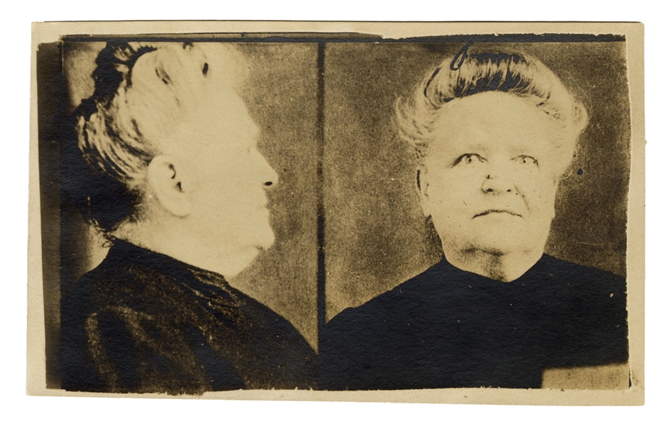  [HOUDINI] Rogues Gallery-Style Photograph of Ann Odelia Di...