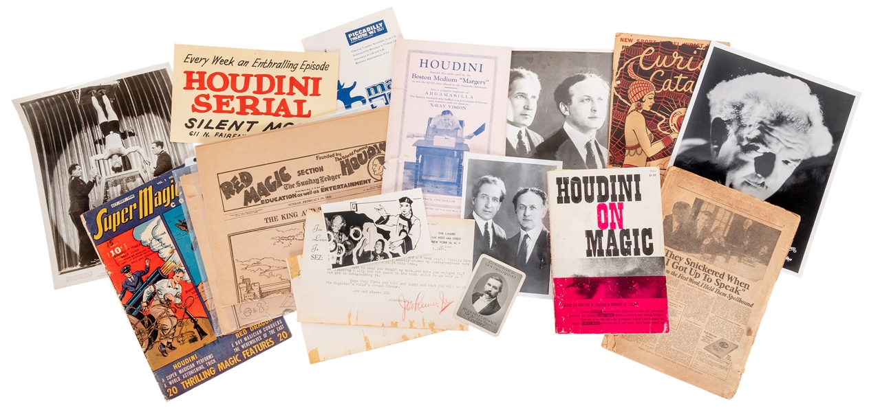  [HOUDINIANA] Collection of Vintage and Modern Houdiniana. A...