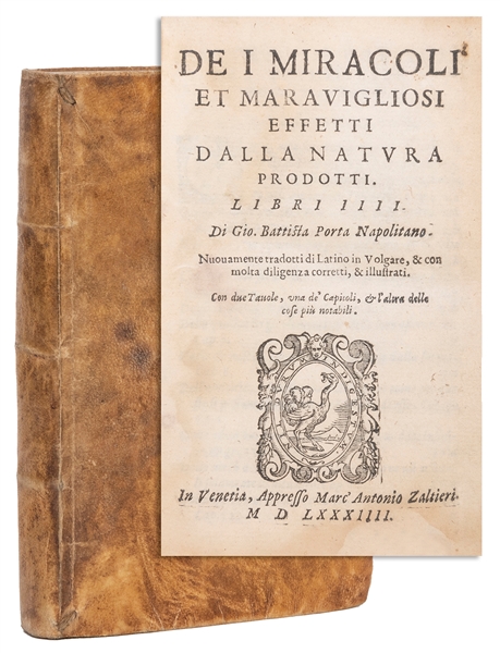  DELLA PORTA, Giambattista (1535-1615). De I Miracoli Et Mar...