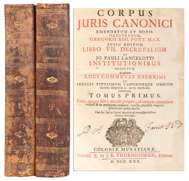  FREIESLEBEN, Christoph Heinrich. Corpus Juris Canonici. Bas...