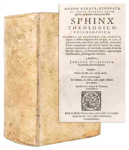  HEIDFELD, Johannes (1563-ca. 1627). Sphinx Theologico-Phili...