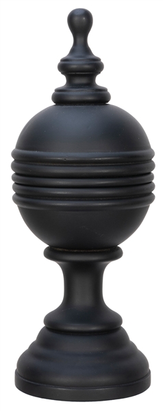  Large Ebony Ball Vase. McAllen Texas: Viking Mfg. Co., 2000...