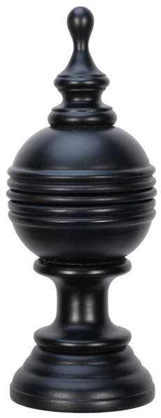  Ebony Ball Vase. McAllen Texas: Viking Mfg. Co., 2000s. A s...