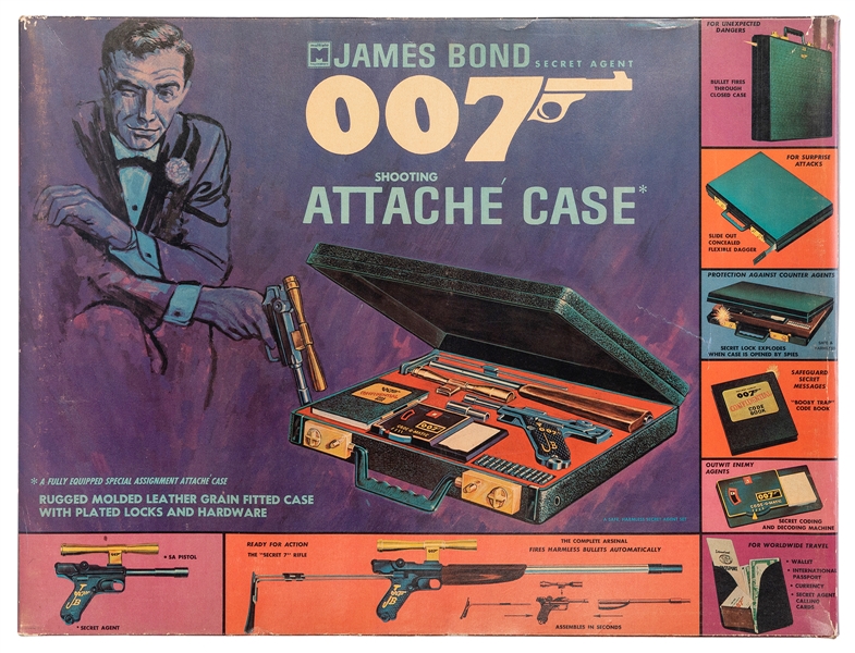  James Bond Secret Agent 007 Shooting Attaché Case with Orig...