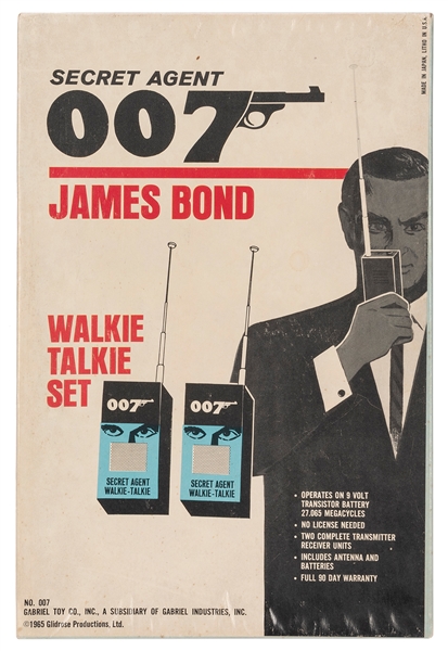  James Bond Secret Agent 007 Walkie Talkie Set. Japan: Gabri...
