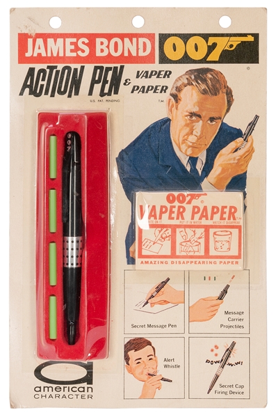  James Bond 007 Action Pen & Vaper Paper. American Character...