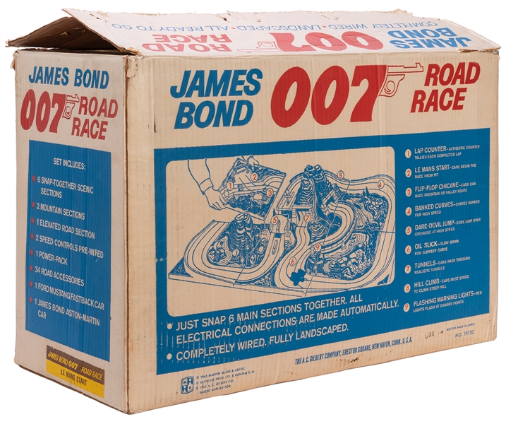  James Bond 007 Road Race A.C. Gilbert 1965 Sears Exclusive....