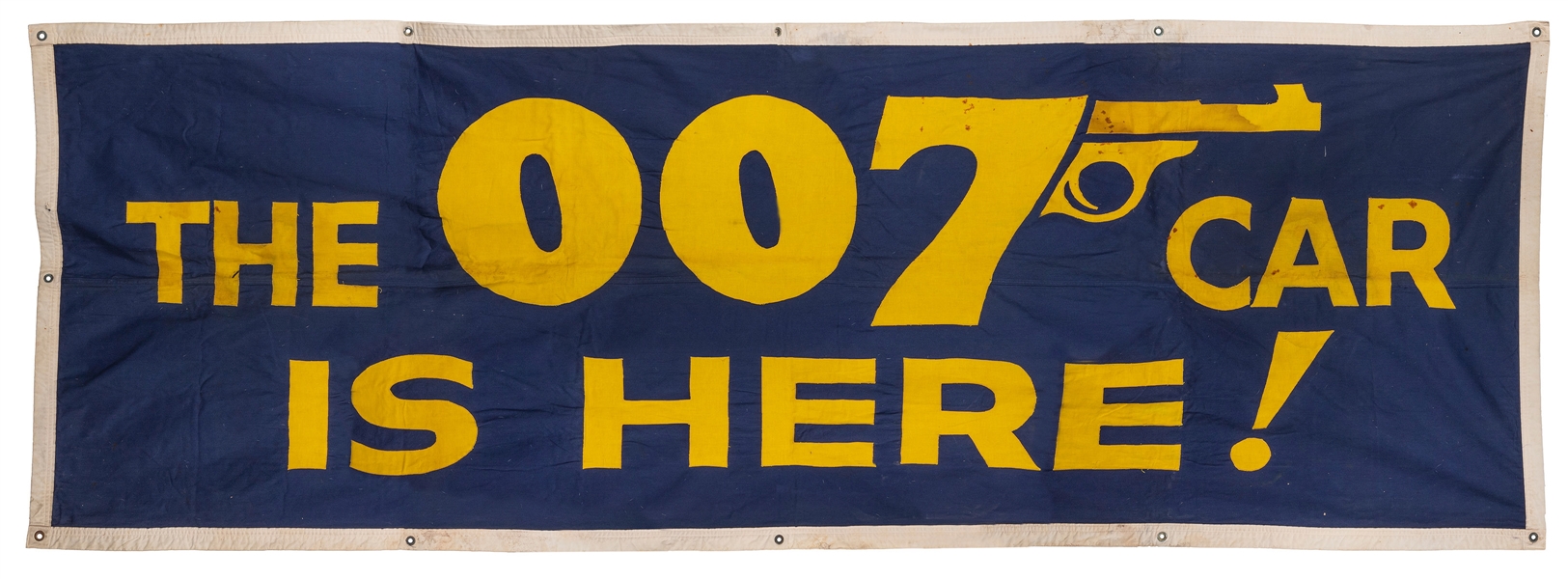  The 007 Car Is Here! Large Promotional Banner. Circa 1960s/...