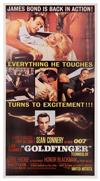  Goldfinger. United Artists (1964). Three-sheet poster for t...