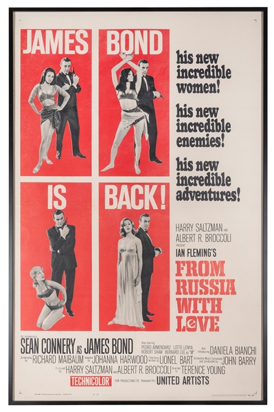  From Russia with Love. United Artists, 1964. One-sheet (41 ...