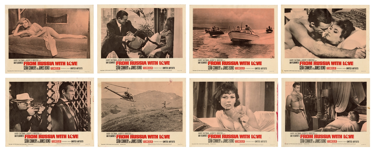  From Russia with Love. United Artists, 1964. Lobby cards (8...
