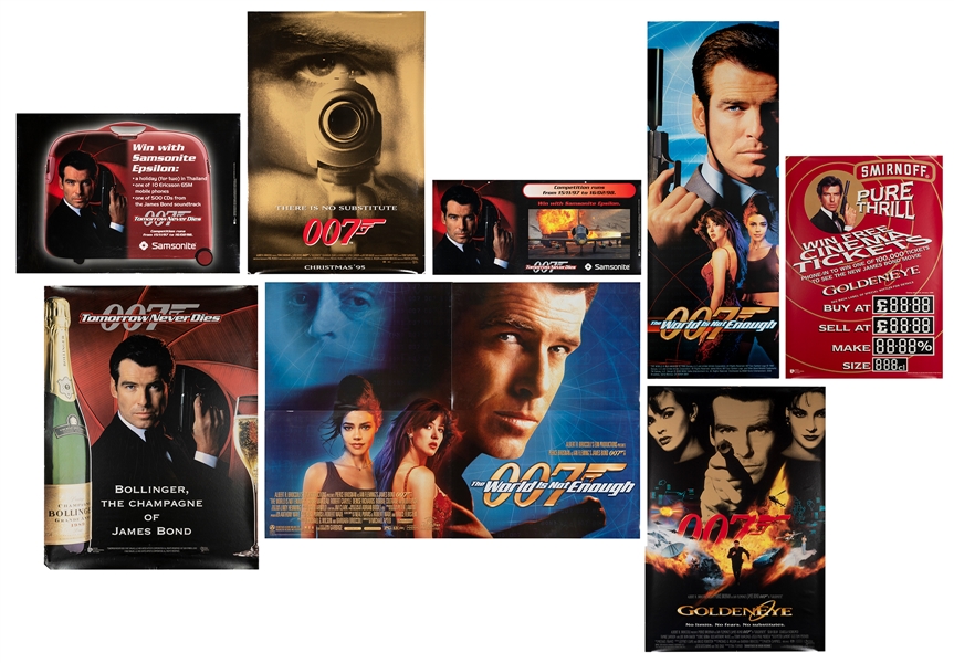  James Bond / Pierce Brosnan Poster Lot (9). Nine posters, i...