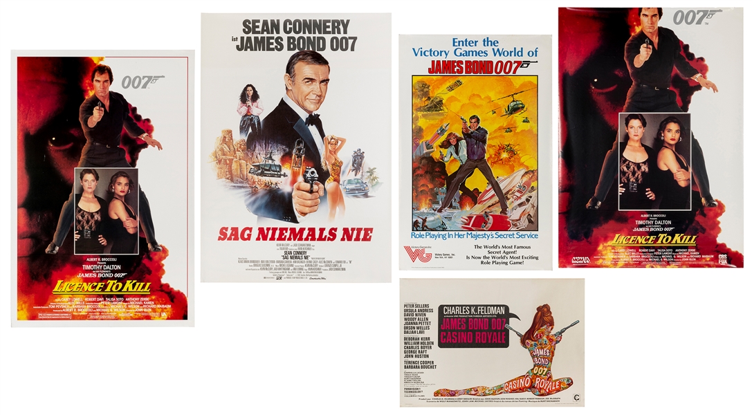  James Bond Vintage Movie and Game Poster Collection (5). Fi...