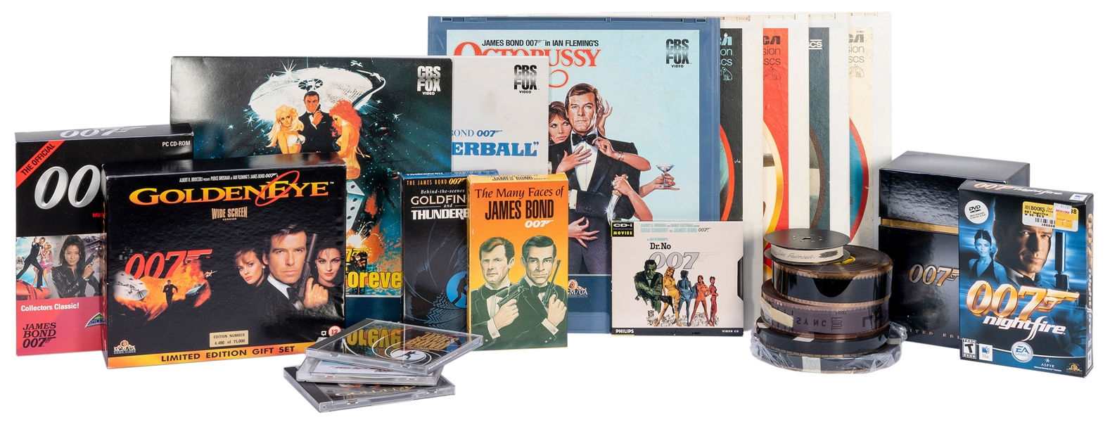  James Bond Movie and Soundtrack Collection. Large lot of Ja...