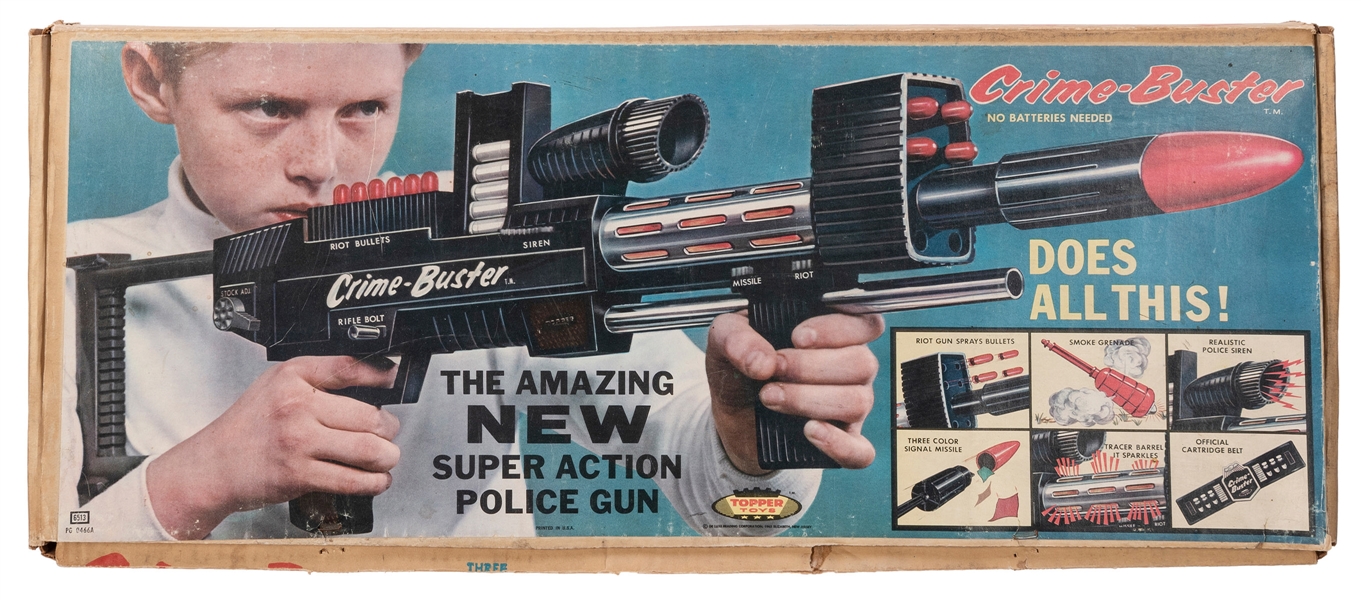  Topper Crime Buster Super Action Police Gun. Topper Toys, 1...