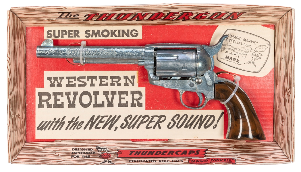  Marx Thundergun Western Revolver in Original Box. Marx, ca....