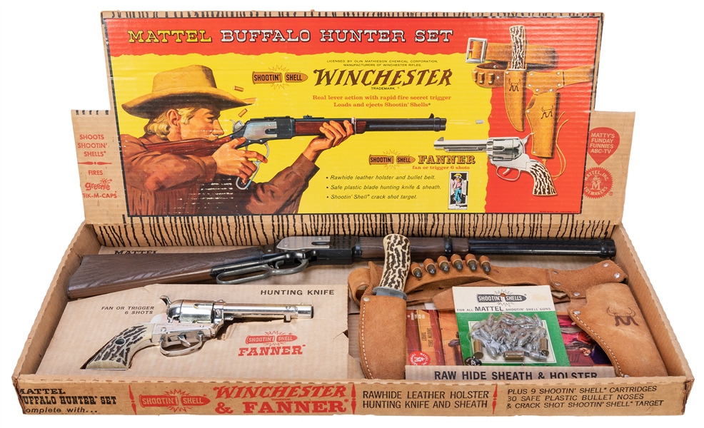  Mattel Buffalo Hunter Set with Shootin’ Shell Winchester an...