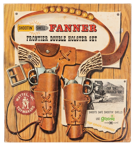  Mattel Fanner Frontier Double Holster Set with Box. USA: Ma...