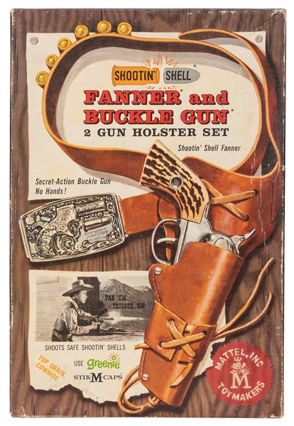  Mattel Fanner and Buckle Gun 2 Gun Holster Set. USA: Mattel...
