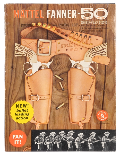  Mattel Fanner-50 Double Holster and Pistol Set with Box. US...