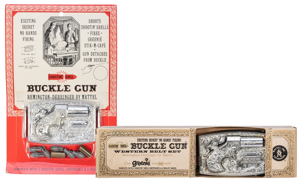  Mattel Buckle Gun Remington Derringer Sets in Original Pack...