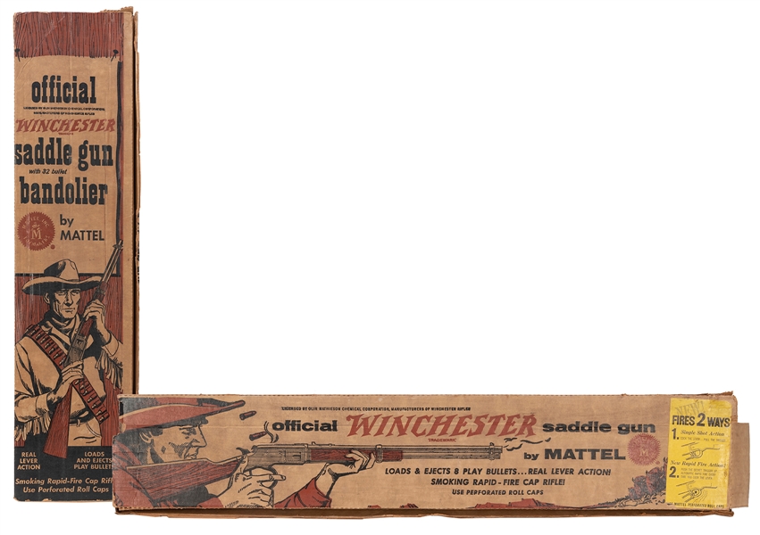  Mattel Saddle Gun Rifles in Original Boxes (2). Mattel, 195...