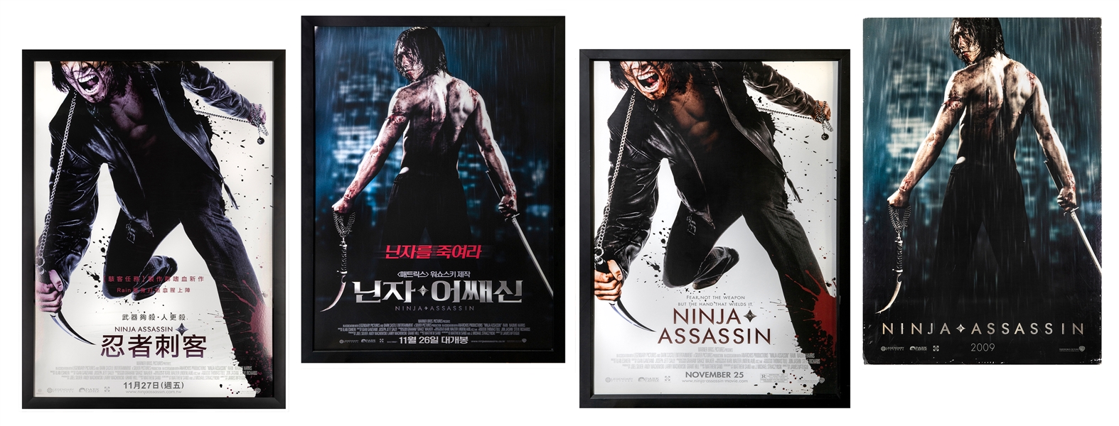 A Group of 4 Ninja Assassin Posters. 