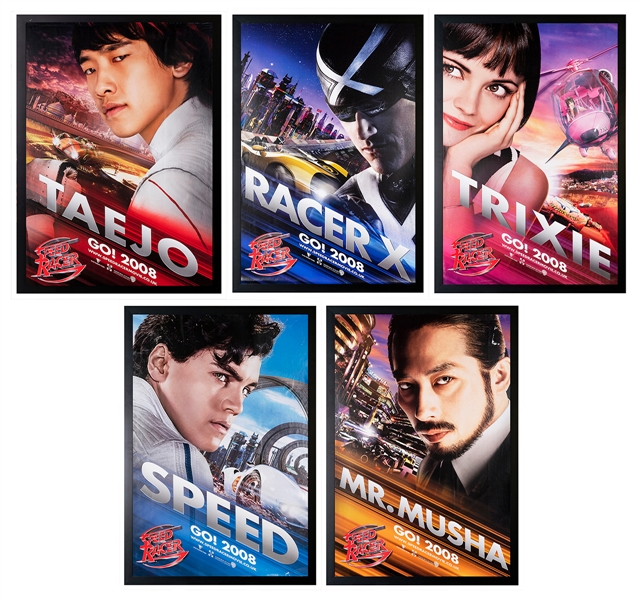A Group of 5 Speed Racer Posters. 