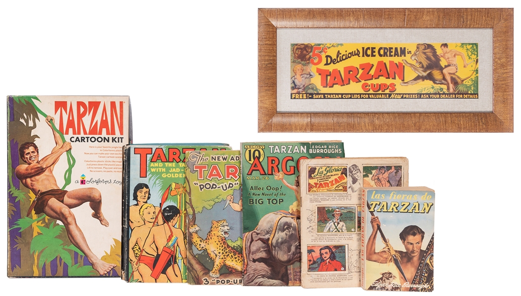  [TARZAN]. Collection of Vintage Cards, Books, and Advertisi...