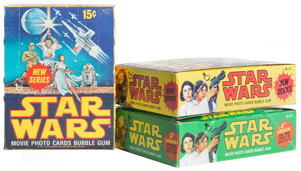 Star Wars Trio of Topps 1977/78 Trading Card Sets with Orig...