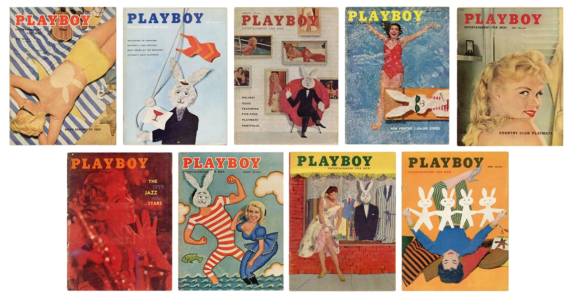  Playboy. Vintage Magazine Lot. Group of approximately 81 vi...