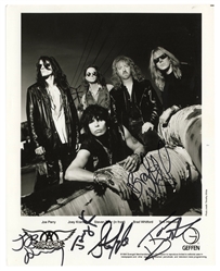  [AEROSMITH]. Publicity Still Signed by Members of Aerosmith...