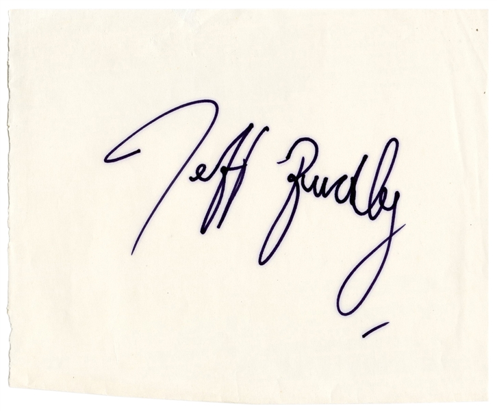  [BUCKLEY, Jeff (1966-1997)]. Sheet of Paper Signed by Jeff ...