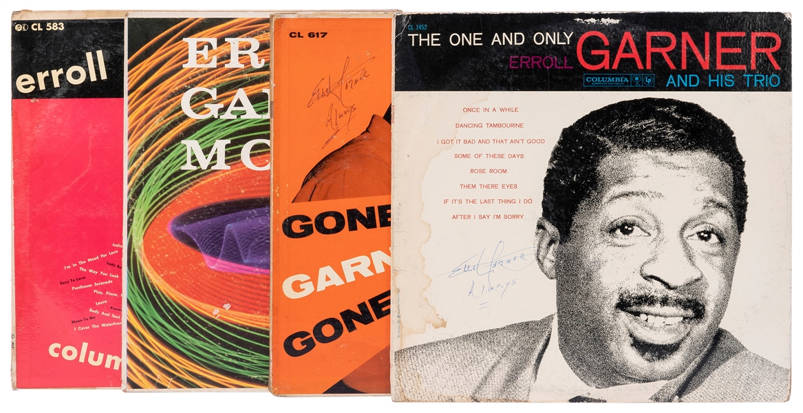  [GARNER, Erroll (1921-1977)]. Pair of Records Signed by Err...