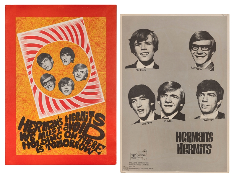  Herman’s Hermits Double-Sided Poster. Hollywood: Konst-Swed...