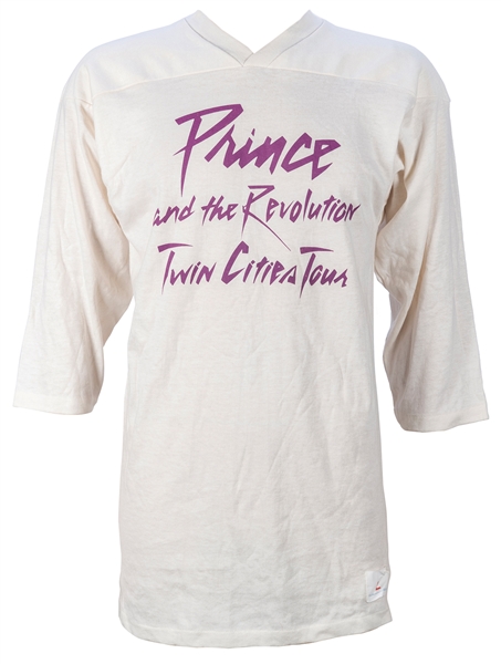  [PRINCE (1958-2016)]. Twin Cities Tour Shirt. Cream-colored...