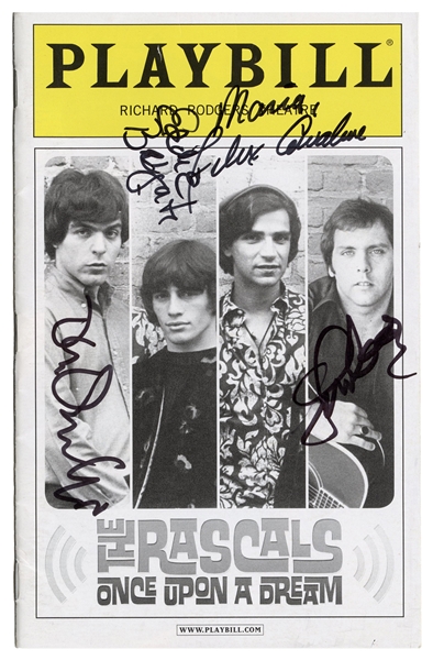  [THE RASCALS]. Once Upon A Dream LP and Playbill Signed by ...