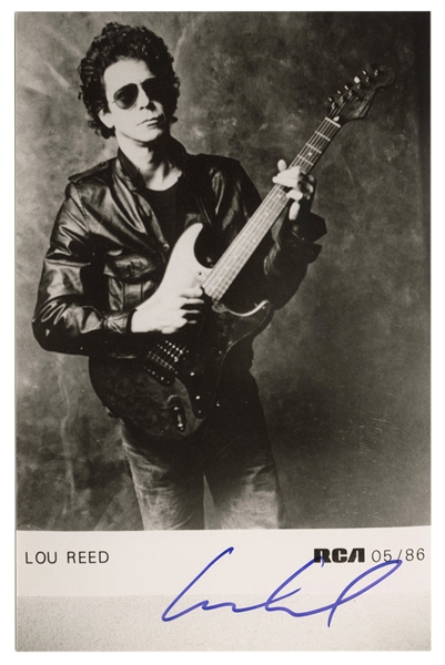 [REED, Lou (1942-2013)]. Publicity Still Signed by Lou Reed...