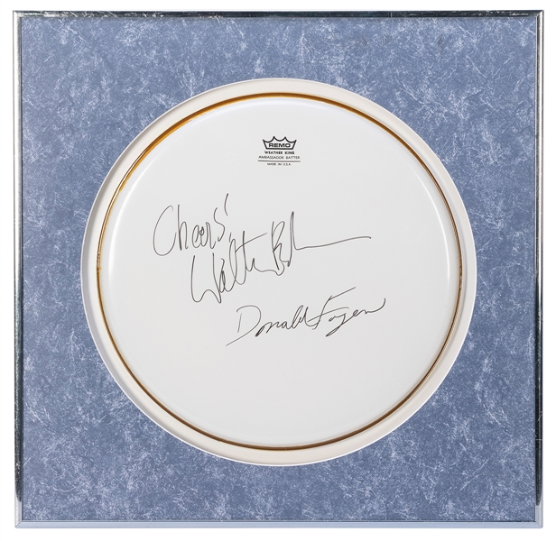  [STEELY DAN]. Remo Drumhead Signed by Walter Becker and Don...